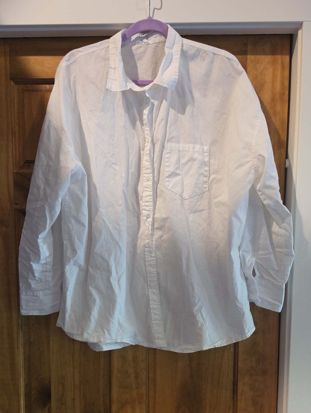 Cotton On White Casual Button-Down Shirt with Chest Pocket